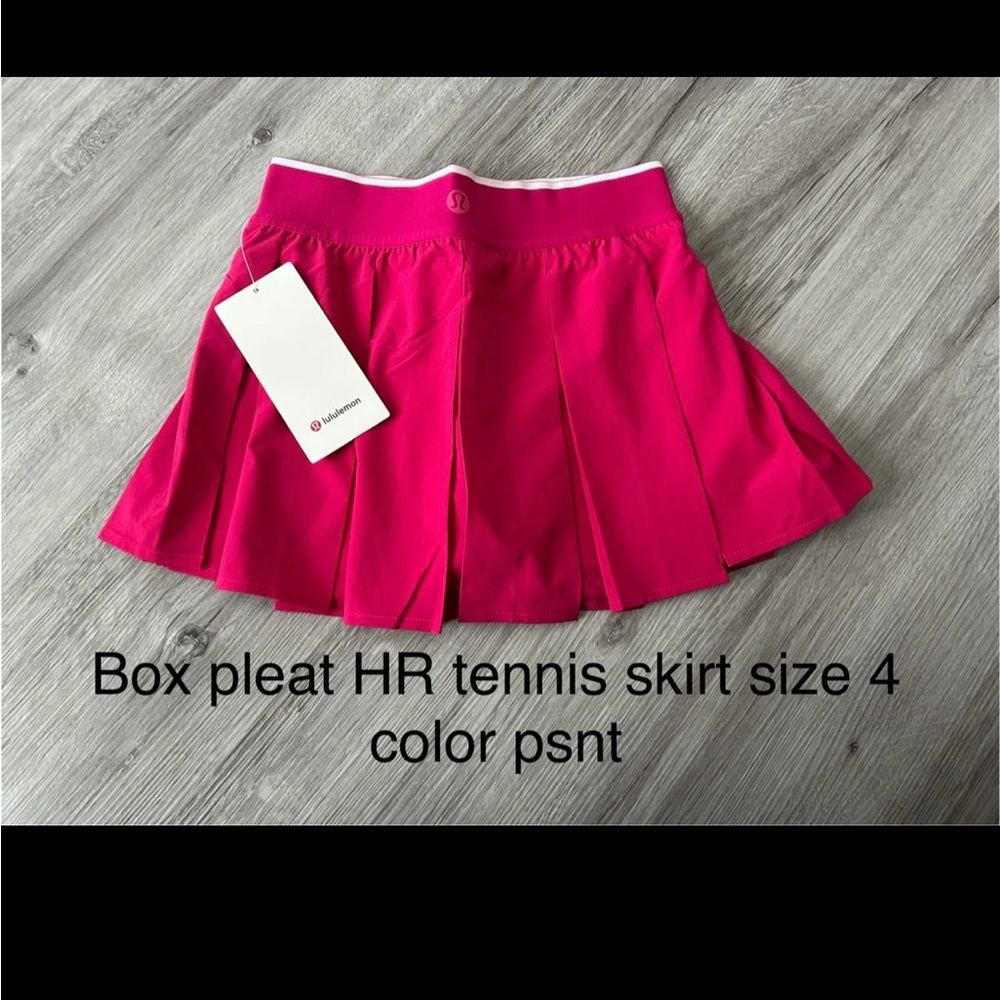 Lululemon Box Pleated HR Tennis Skirt size 4